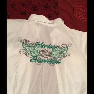 Harley Davidson button up shirt
