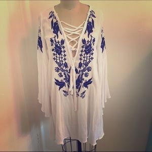 Boho Tunic with Embroidery. New with tags!