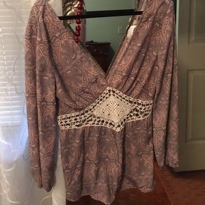 Patterned romper new with tags