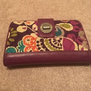 Purple turn lock wallet