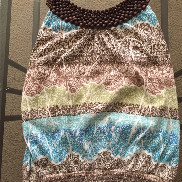 Beaded Halter Top~ Sz M - Picture 2 of 4