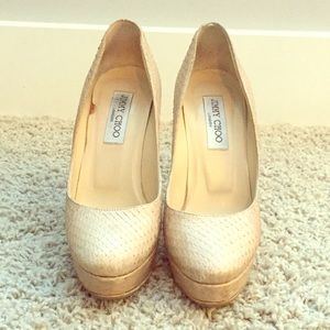 Nude, Snake Skin, Jimmy Choo, size 38