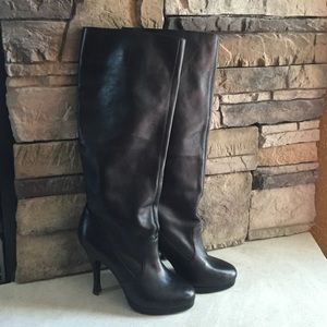 BCBG black heeled boots