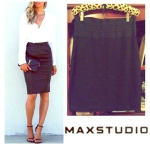 ||Max Studio|| Wide Elastic Band Pencil Skirt