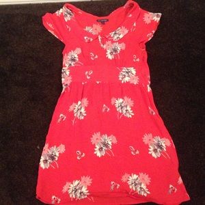 Red floral American Eagle dress.