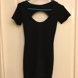 Black mini dress