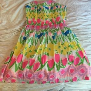 Lilly pulitzer strapless payton tulip dress