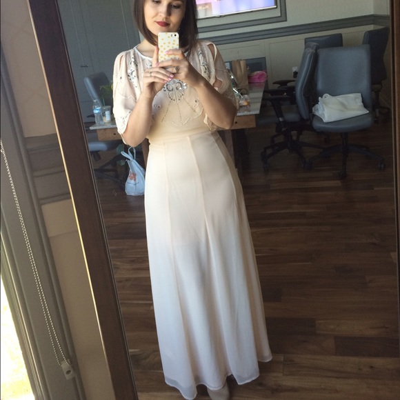 Asos formal maxi dress with butterfly sleeve