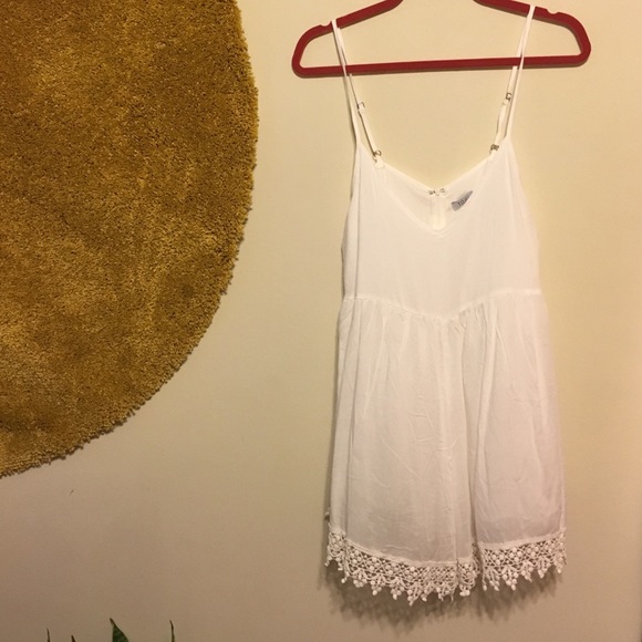 Romper with crochet fringe trim