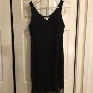 Black flapper cocktail dress