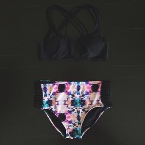 Xhilaration Hi-Waisted Swim Bottoms