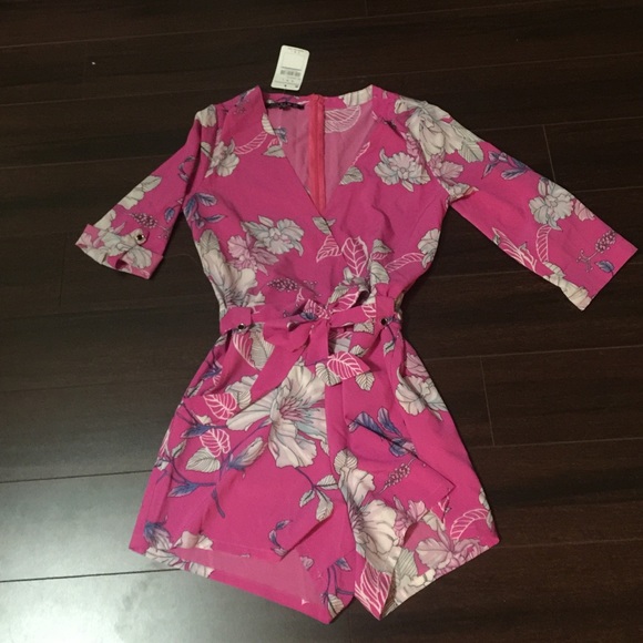 Pants - Floral romper.