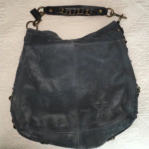Large Hobo Coach Suede Bag