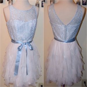 SIZE 7 blue & white dress