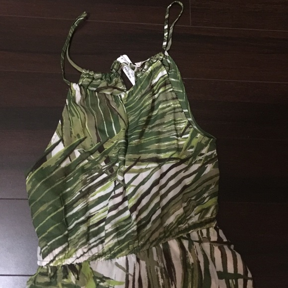 Palm print summer dress