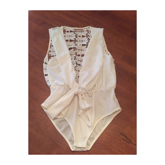 Sexy lace crochet bodysuit from Reverse