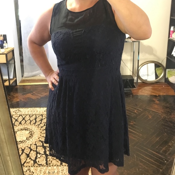 Navy lace dress