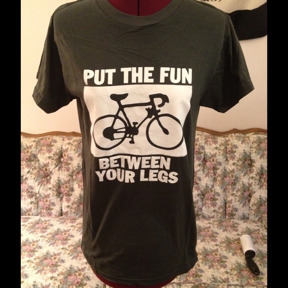 Funny Bicycle Shirt Never Worn! Sport Bike Fun - Picture 1 of 2