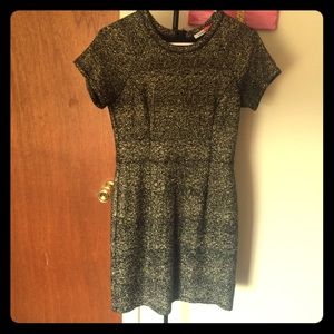 Black and gold flaked mini dress