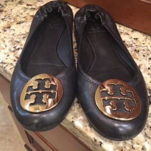 Tory Burch.  Gold emblem.  Size 6.5