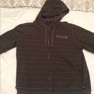 Men's nearly new Green and black Hurley hoodie