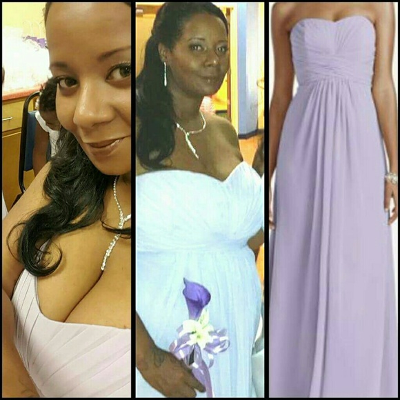 Long Strapless Chiffon Dress