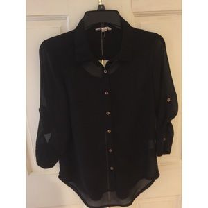 Black button up dress shirt