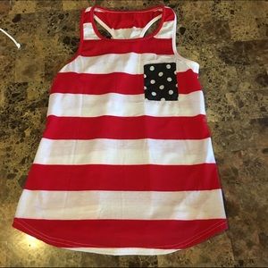 Red white and blue tank top