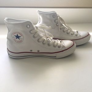 White Converse High Tops