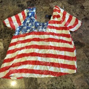 American flag crop top
