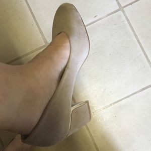 NEELY Classic Round Toe Chunky Heel Platform Pumps