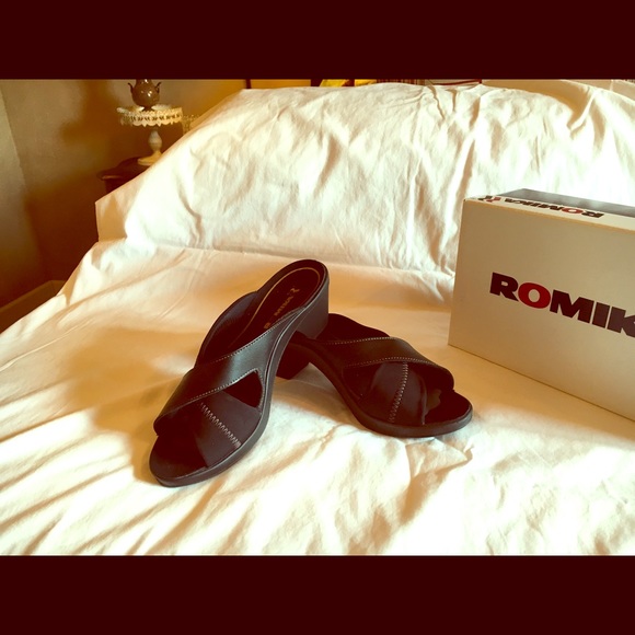 Black Wedge Sandals