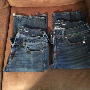 Two pair jeans with minimal wear