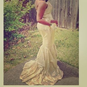 Gold Sequined Dress