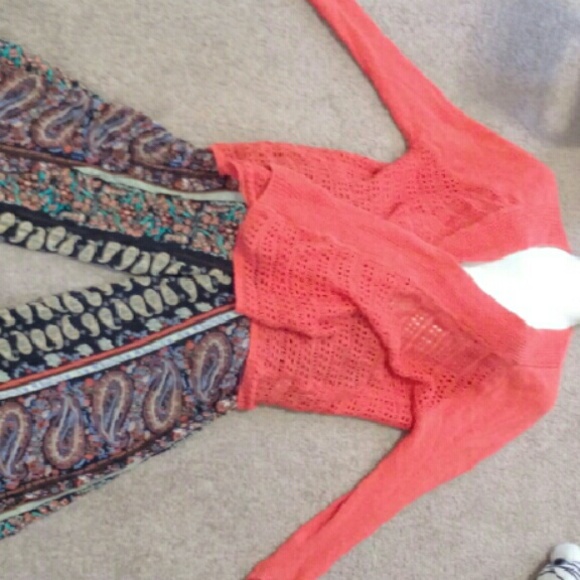 Gap cardigan and flare pants bundle
