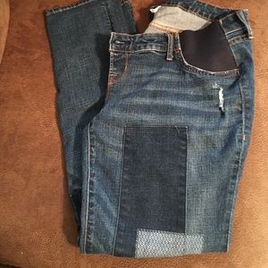 Capri's maternity patchwork Style destressed