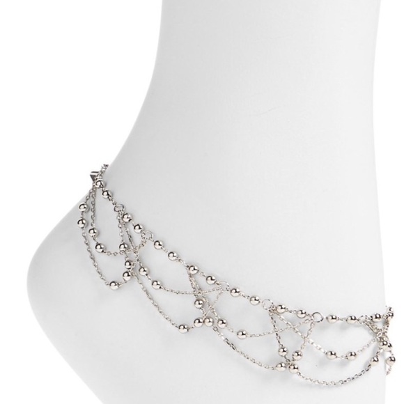 💟SOLD💟 Rebecca Minkoff Beaded Anklet - Silver