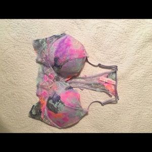 Pink lace racerback bralette