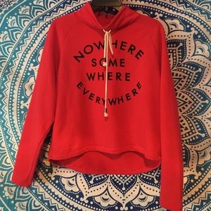 Nowhere, Somewhere, Everywhere Red Sweatshirt