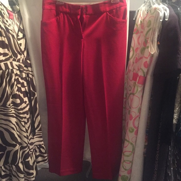Red dress pants
