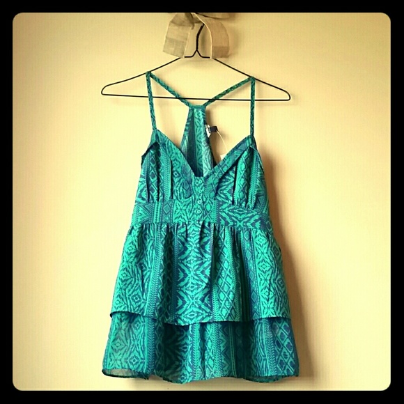 American Eagle Ruffle Cami Babydoll Top