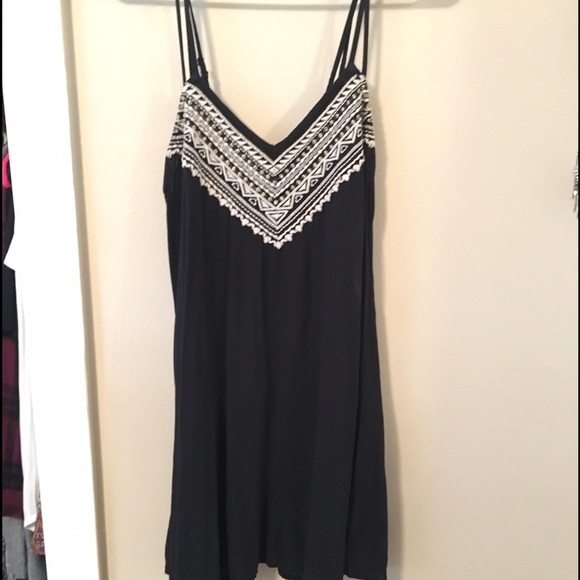 Little black embroidered dress