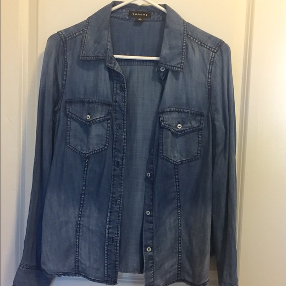 Trouve (Nordstrom) denim button down short
