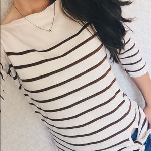 J. Crew striped shirt with tie detail