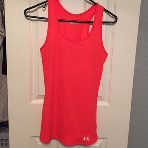 Coral and blue running tank tops