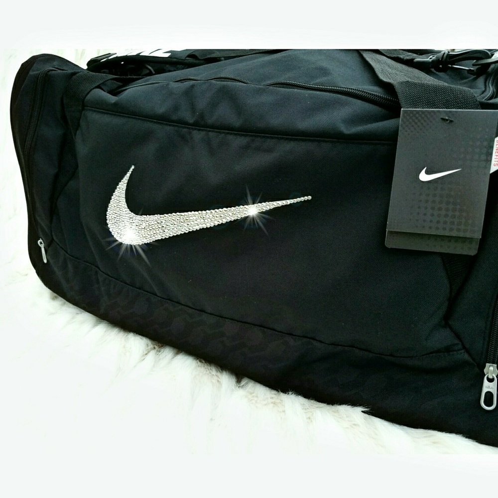 Swarovski Bling Nike Brasilia 6 Duffle Gym Bag - Picture 2 of 4