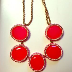 Banana Republic Bright Pink Statement Necklace