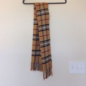 Beige Plaided Scarf