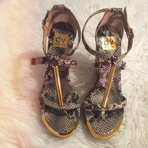 Dolce Vita Snakeskin Wedges