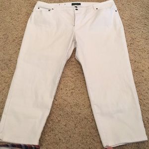 BEAUTIFUL RALPH LAUREN WHITE WOMENS CAPRIS!🌻☀️